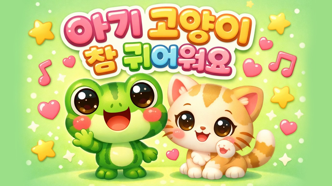 아기 고양이 참 귀여워요 🐱 한국 어린이 동요 | 고양이 애니메이션 노래