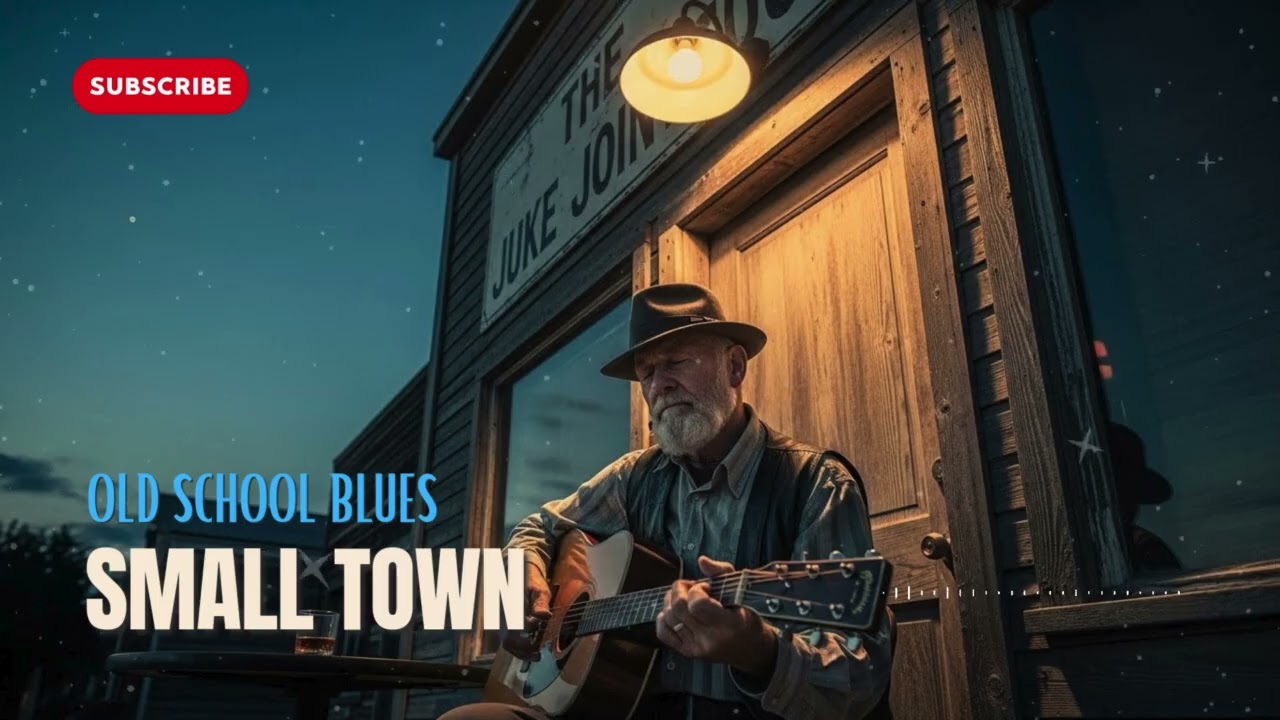 Old School Blues Guitar – Vintage Small Town Night 🌌 Authentic Retro Mood