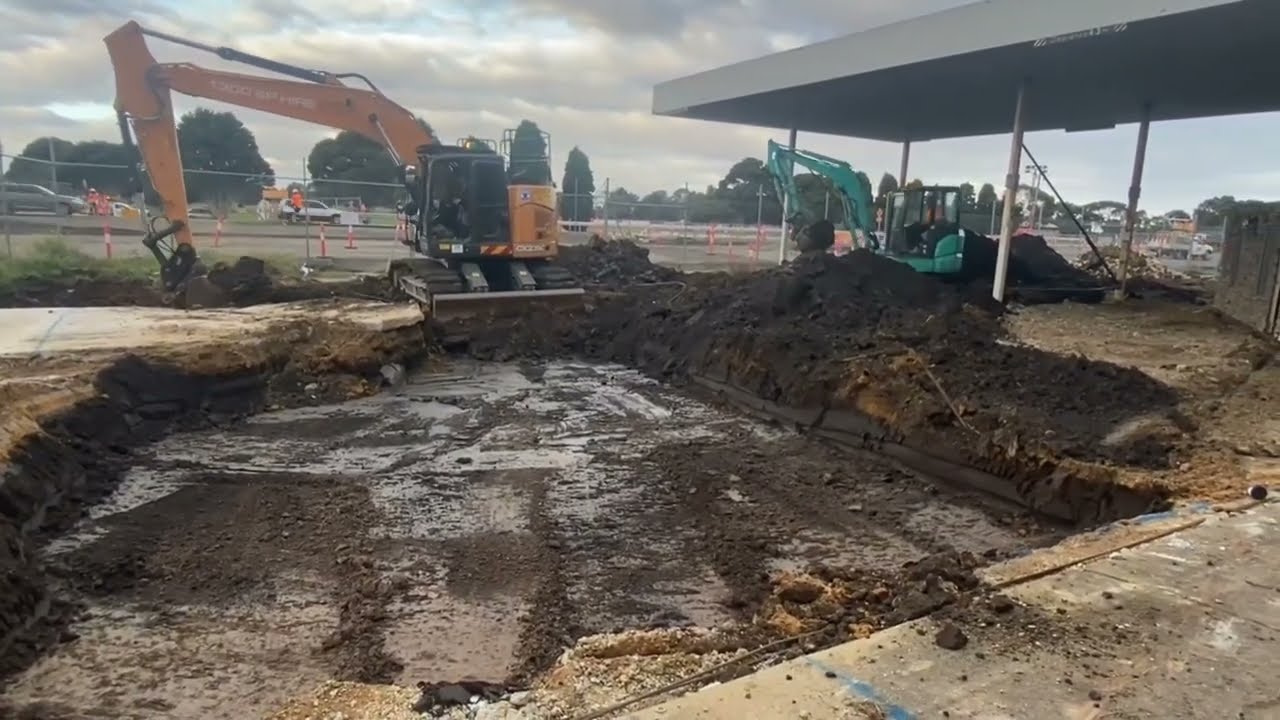 Starting a Service Station Project - Fuel Tank Excavation and site clean PART 1