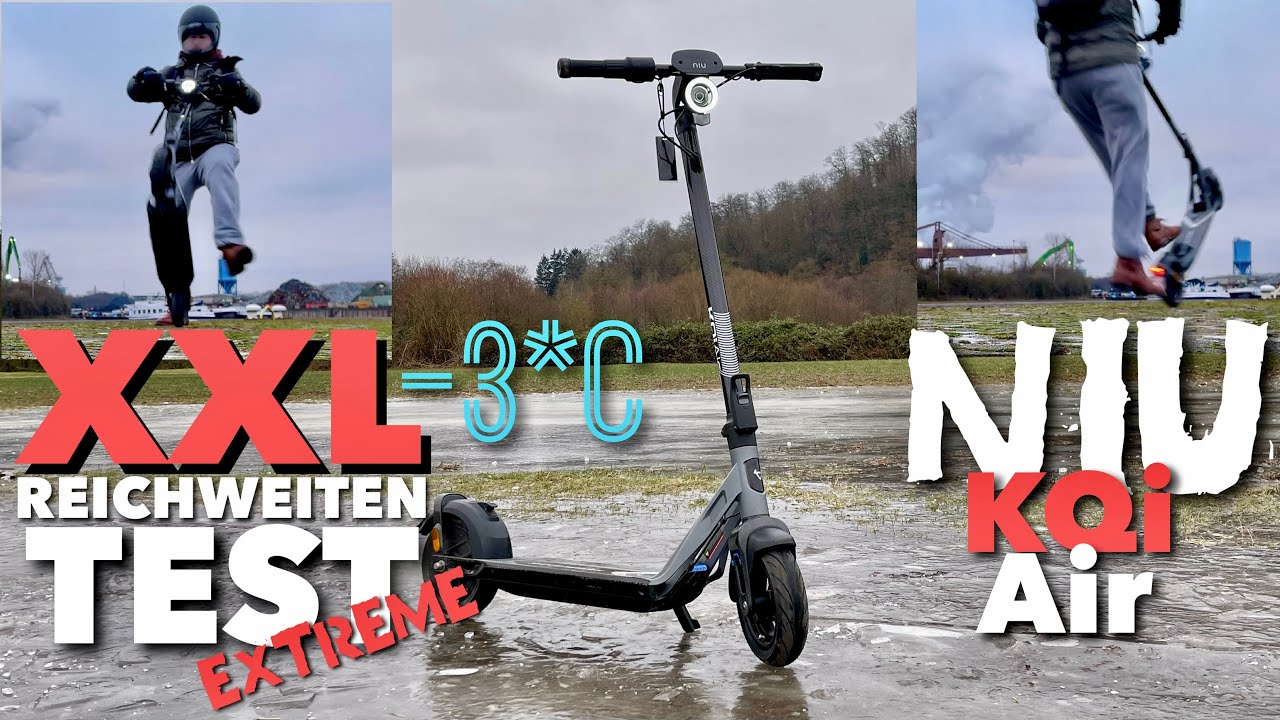 Mein extremster XXL REICHWEITEN Test bei -3° C mit dem NIU KQi Air Karbon & Magnesium E-Scooter :-O
