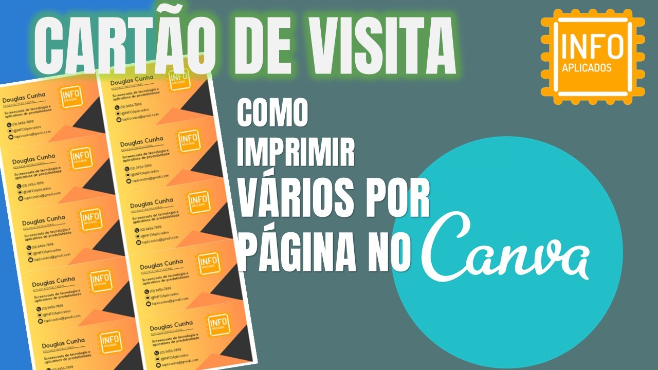 Como criar CARTÃO DE VISITA no CANVA para impressão em série FRENTE e VERSO [Tutorial passo a passo]