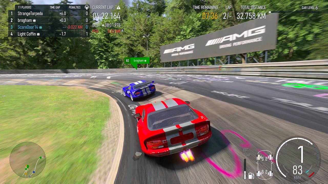 Red vs Blue Dodge Viper ACR Showdown at Nordschleife (Forza Motorsport)