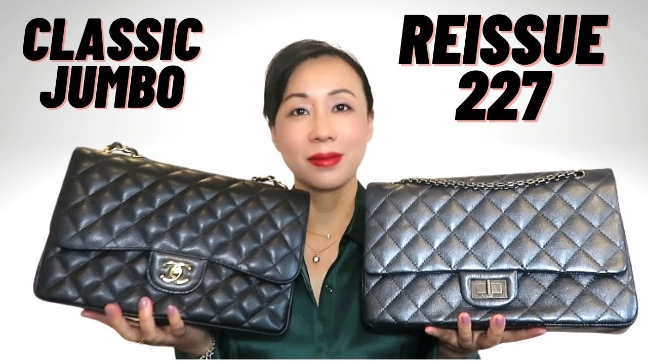 CHANEL 2.55 REISSUE SIZE 227 VS. CLASSIC JUMBO FLAP | Size, Capacity, Mod Shots | VLOGMAS 12