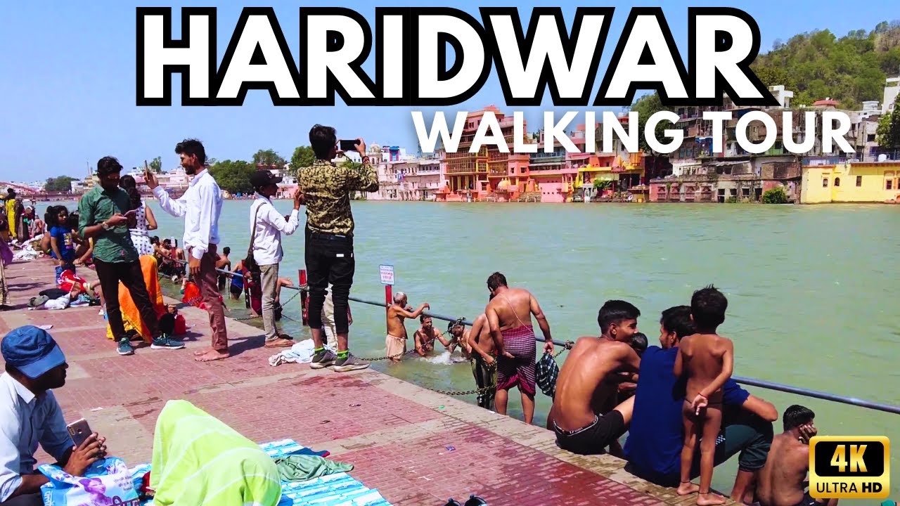 Walking Through Har ki Pauri on a Busy Day | 4K Exploration : Haridwar's Crowded Delight | India