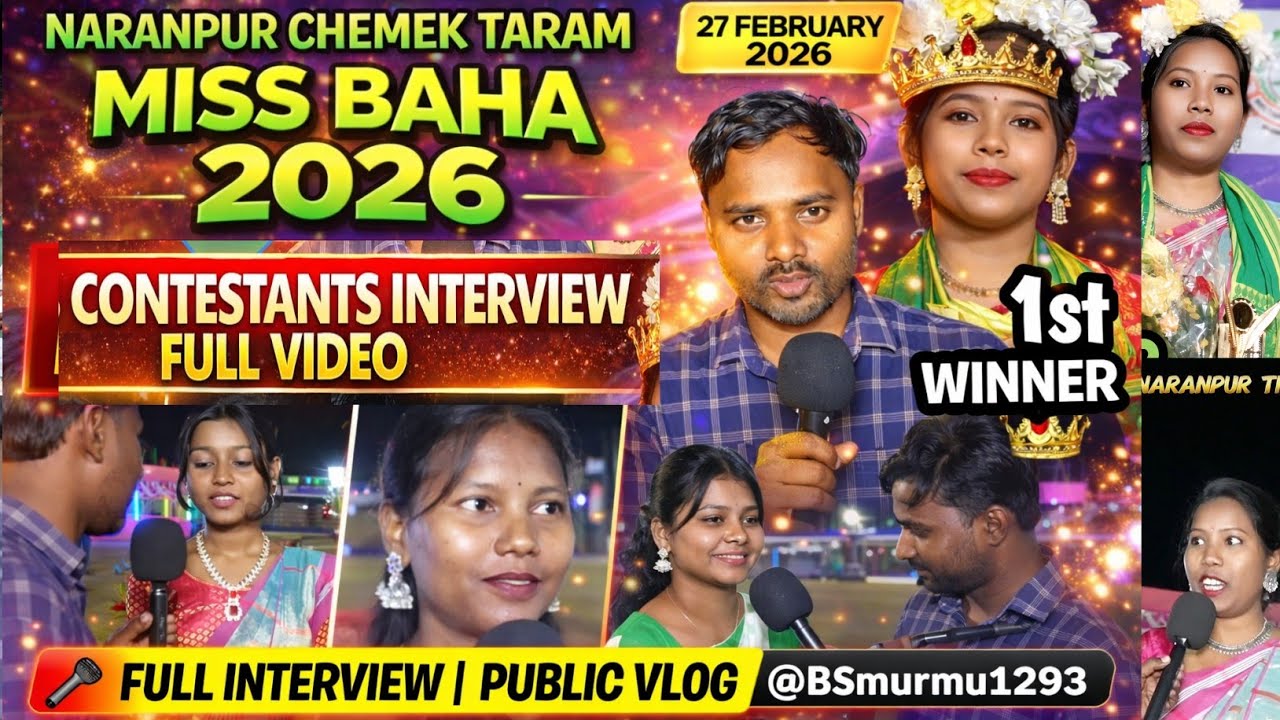 Miss Baha contestant Interviews  Naranpur Tiring odisa 2026||Public Vlog ||@BSmurmu1293 
