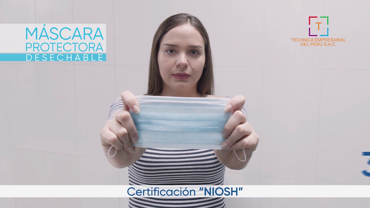 Mascarilla desechable certificada