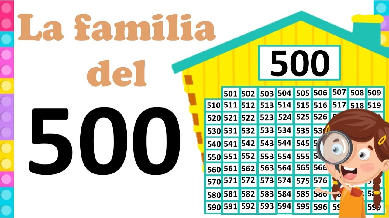 La familia del 500 | Aprende los n&uacute;meros