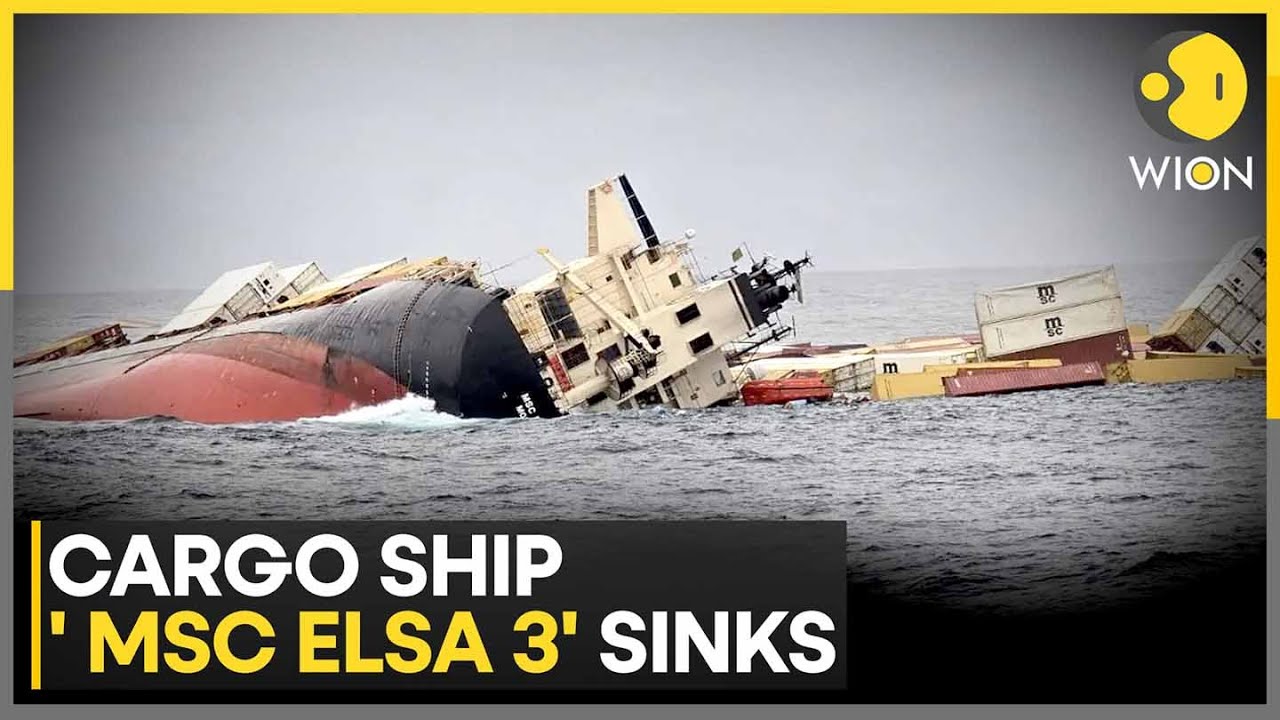 Kochi Coast: Cargo Ship 'MSC ELSA 3' Sinks, All 24 Rescued In Massive Operation | WION