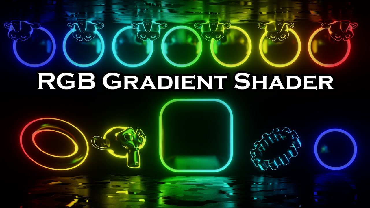 Smooth Gradient Neon RGB (rainbow) Shader - Blender Tutorial