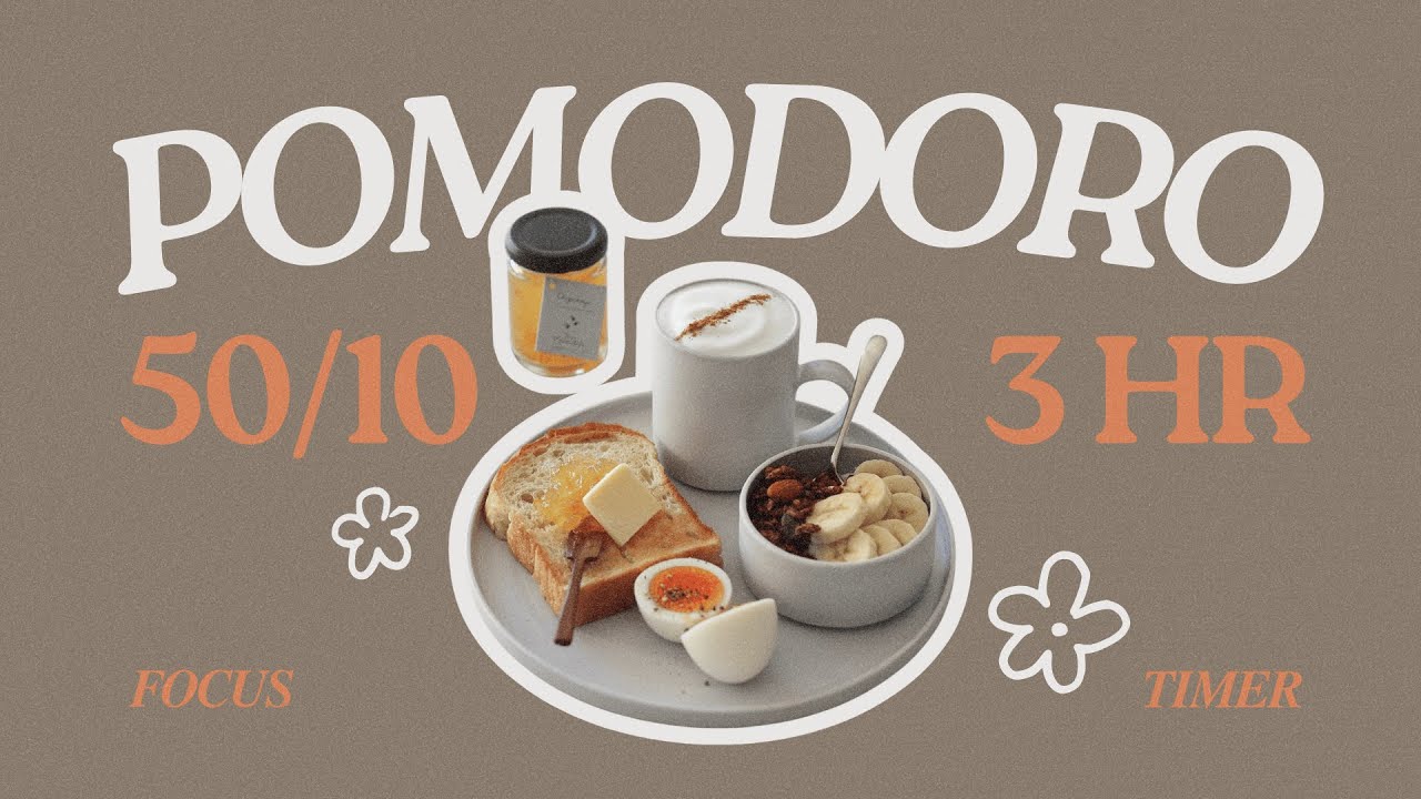 𝐜𝐨𝐳𝐲 𝐛𝐫𝐞𝐚𝐤𝐟𝐚𝐬𝐭 𝐬𝐞𝐭 🍞🍯𝟹𝙷𝚁 𝟻𝟶/𝟷𝟶 𝟹𝚂𝙴𝚃𝚂 | pomodoro focus timer | cozy cafe lofi music | study with me