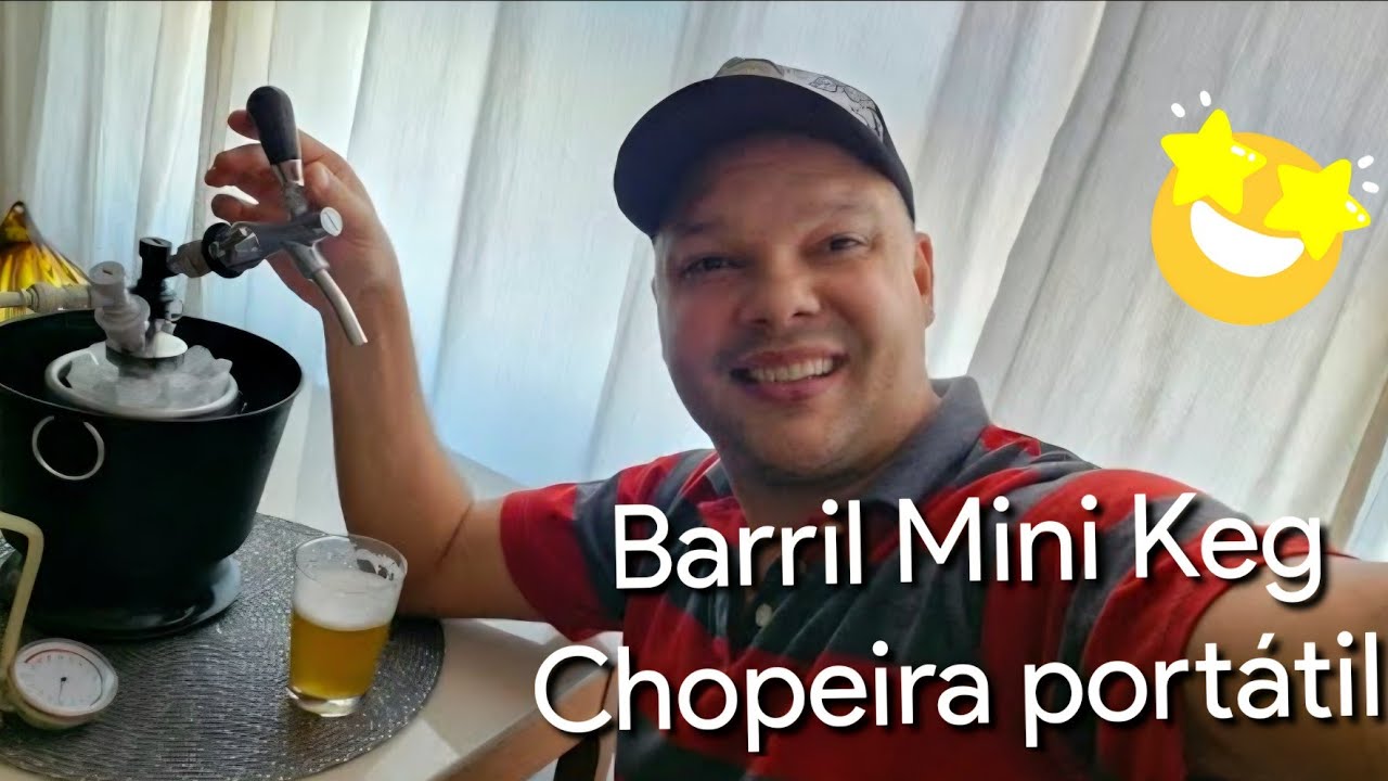 Sistema portátil Mini Keg cerveja artesanal. Mini chopeira barril keg. 