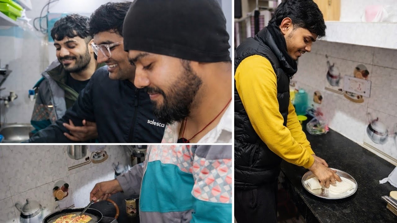 Chila and Paneer Bhujji Party Dosto ke Flate pe 🔥❤️🤣👌 #vlog #masti 