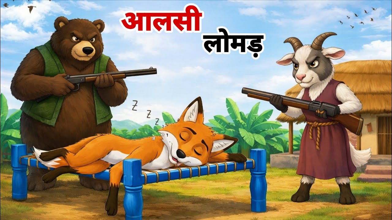 आलसी लोमड़ | Aalshi Lomad | Animals Story | Moral Stories | Hindi Kahaniya | Bedtime Story 