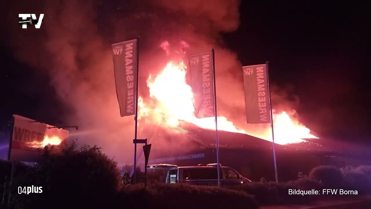 Gro&szlig;brand in Borna