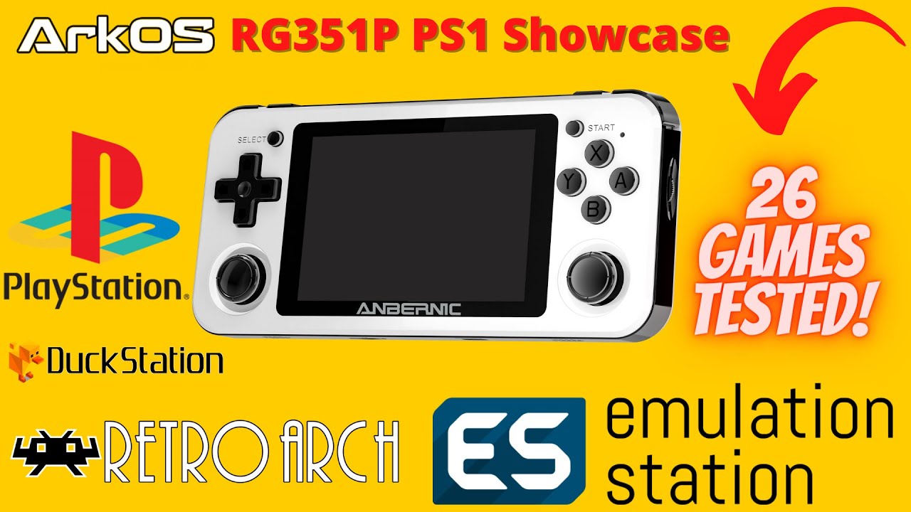 ArkOS RG351P Playstation 1 PS1 Emulation Test (26 Games)