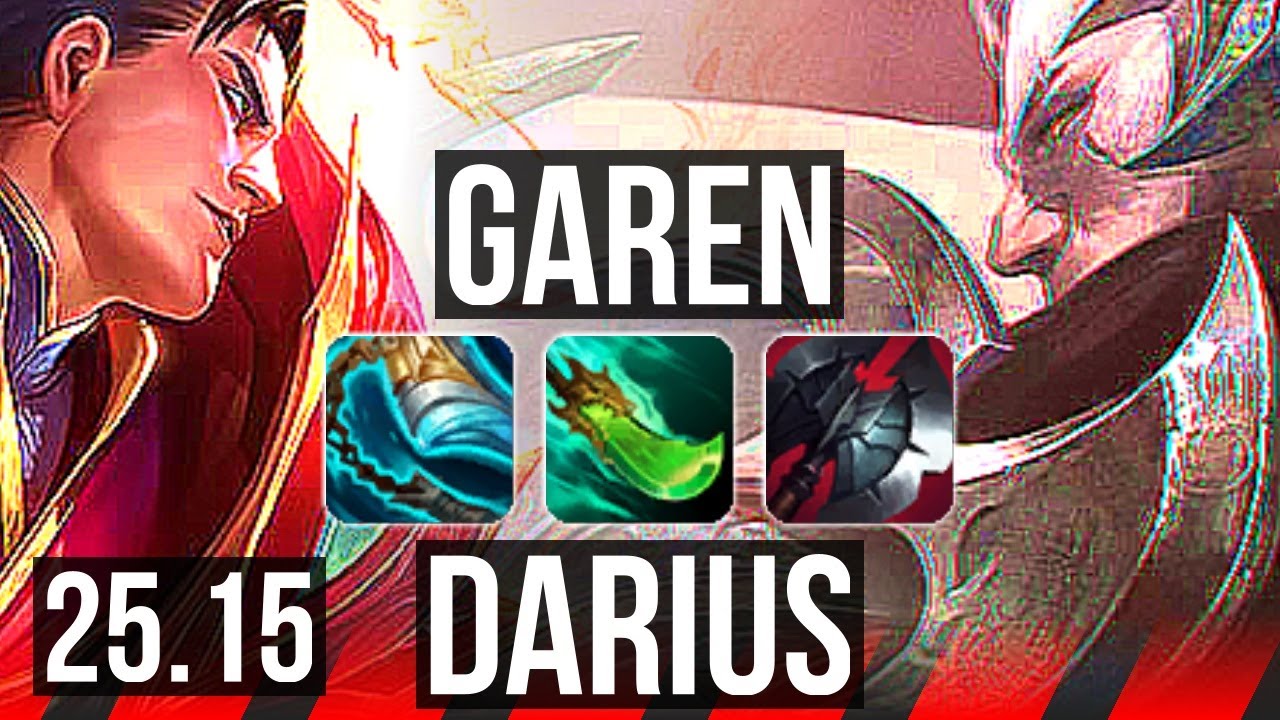GAREN vs DARIUS (TOP) | 9 solo kills, 57k DMG, 18/3/6, Dominating | EUW Master | 25.15