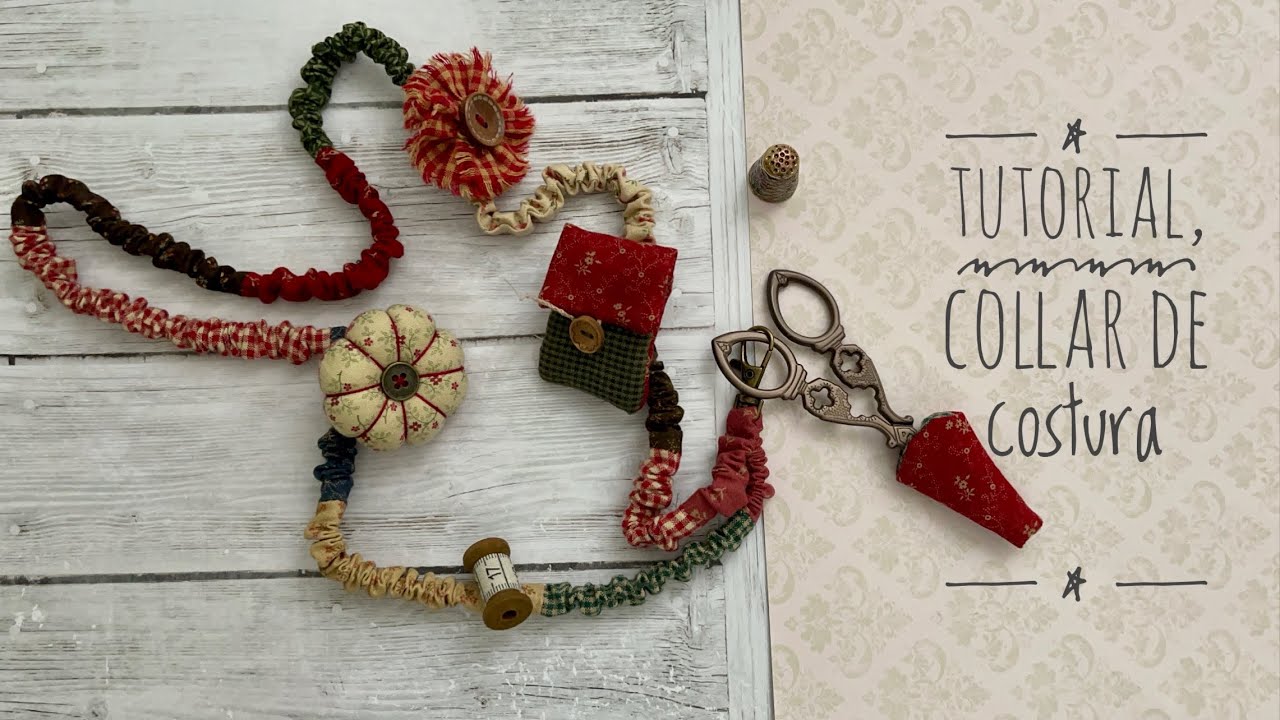 DIY, Collar de Costura fácil (2021)🧵✂️❤️🔔@syra My dollshouse#patchwork#costuracreativa
