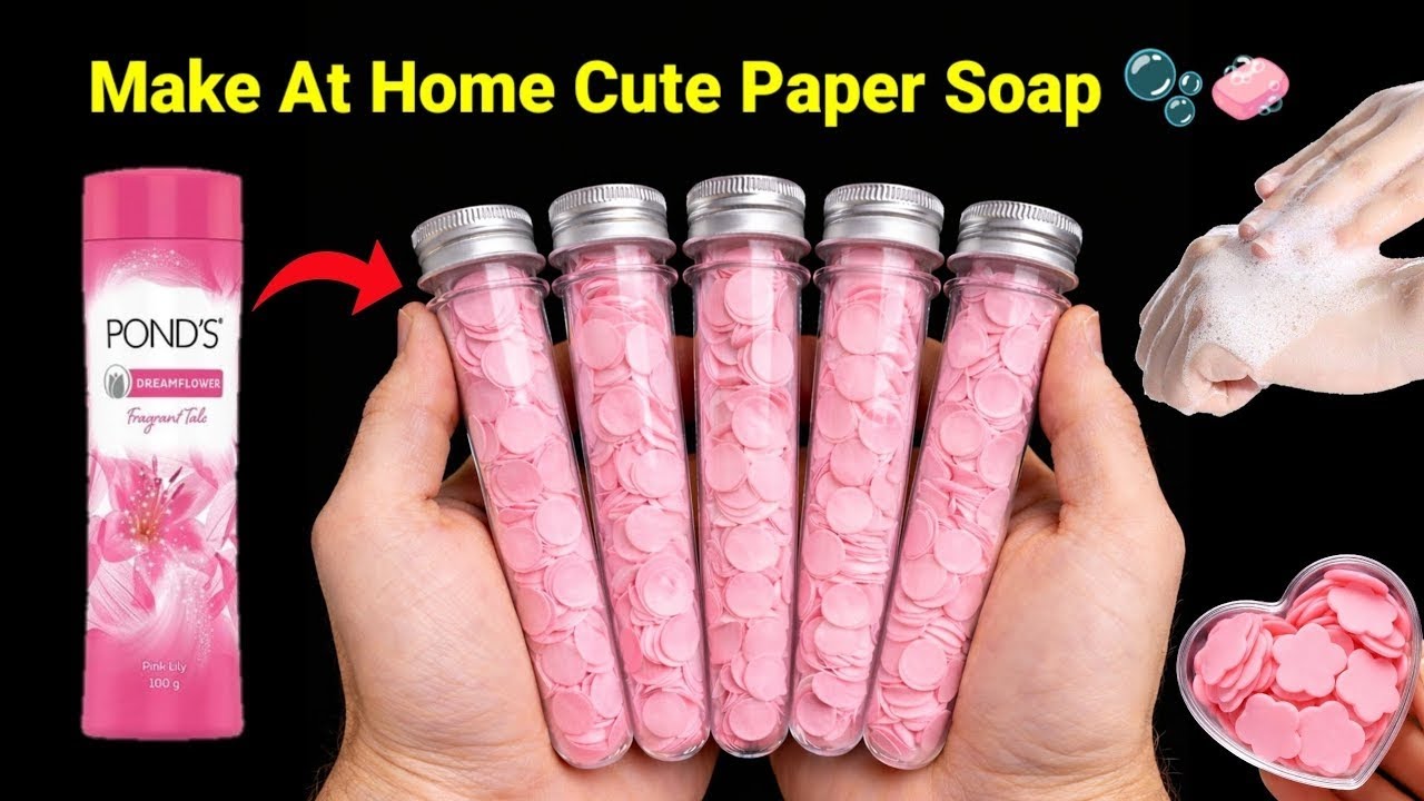 Homemade Paper Soap Making Kit 🧼/how to make paper soap at home/easy homemade paper soap making 