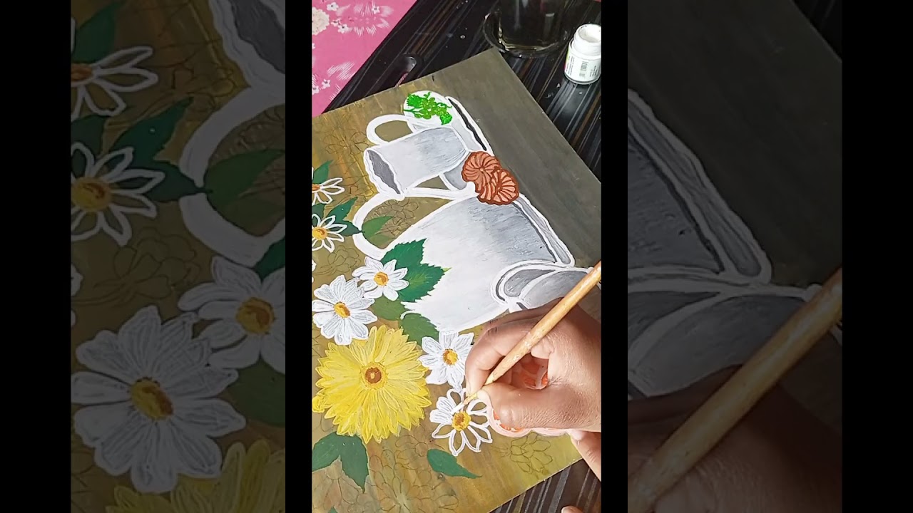 Learn how to painting at home full video 🎨#painting🎨🌻 #paintingtutorial 🎨