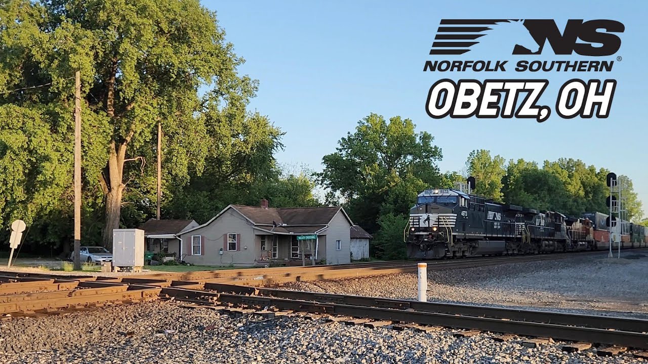 Railroad Diamond, Gate Runner, & Train Blocks Crossing - Obetz, OH