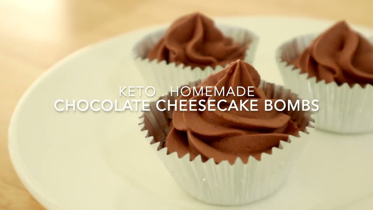 KETO Chocolate Cheesecake Bombs 5 Ingredients ช๊อคโกแลตชีสเค้กบอมคีโต อร่อย ส่วนผสมน้อย