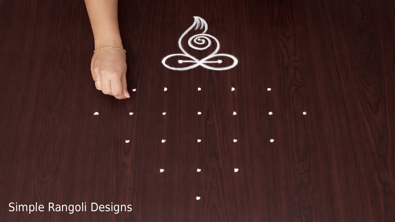 Elegant Rangoli Designs Art 7x1 for a Simple and Beautiful Festival Kolam Home Muggulu