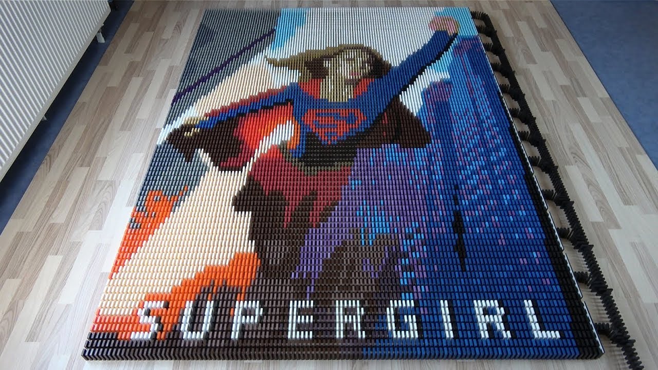 Supergirl in 20,000 dominoes