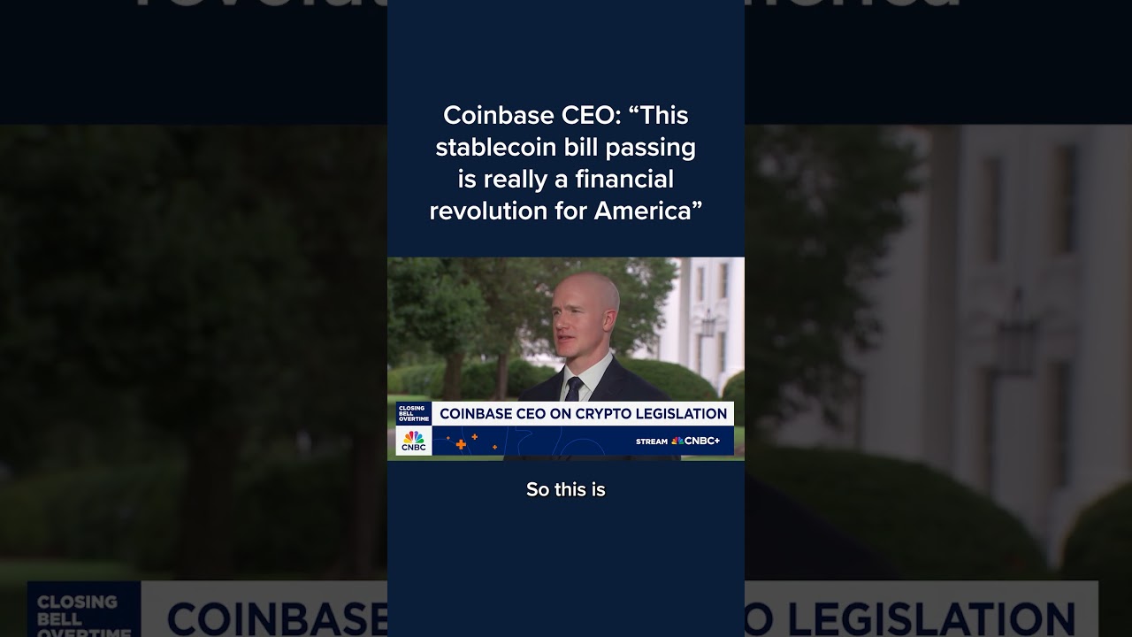 Coinbase CEO: 'This stablecoin bill passing is really a financial revolution for America'