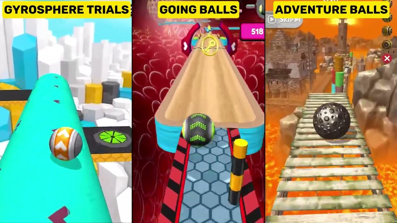GyroSphere Trials vs Going Balls vs Rollance Adventure Balls, Gyro Balls Gameplay Comparison 011