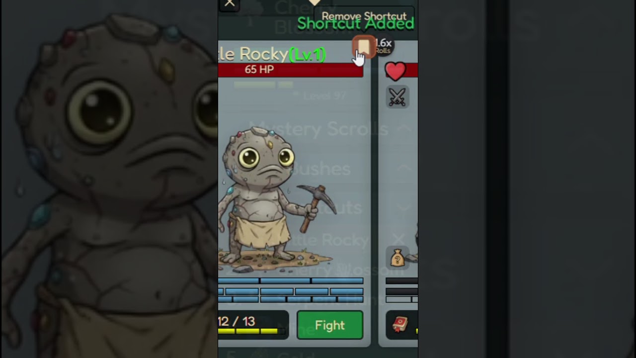 Rocky Idle - Shortcuts