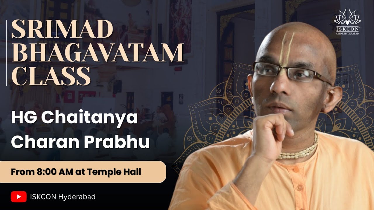 Srimad Bhagavatam Class | HG Chaitanya Charan Prabhu | 01-02-2026 | ISKCON Abids Hyderabad