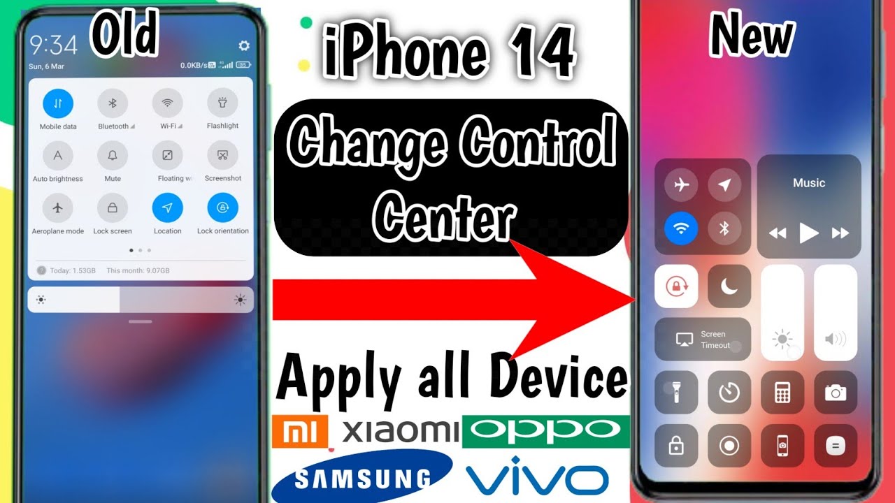 How to change Android to iOS control center /| Android to iPhone  #iphonenotificationpannel