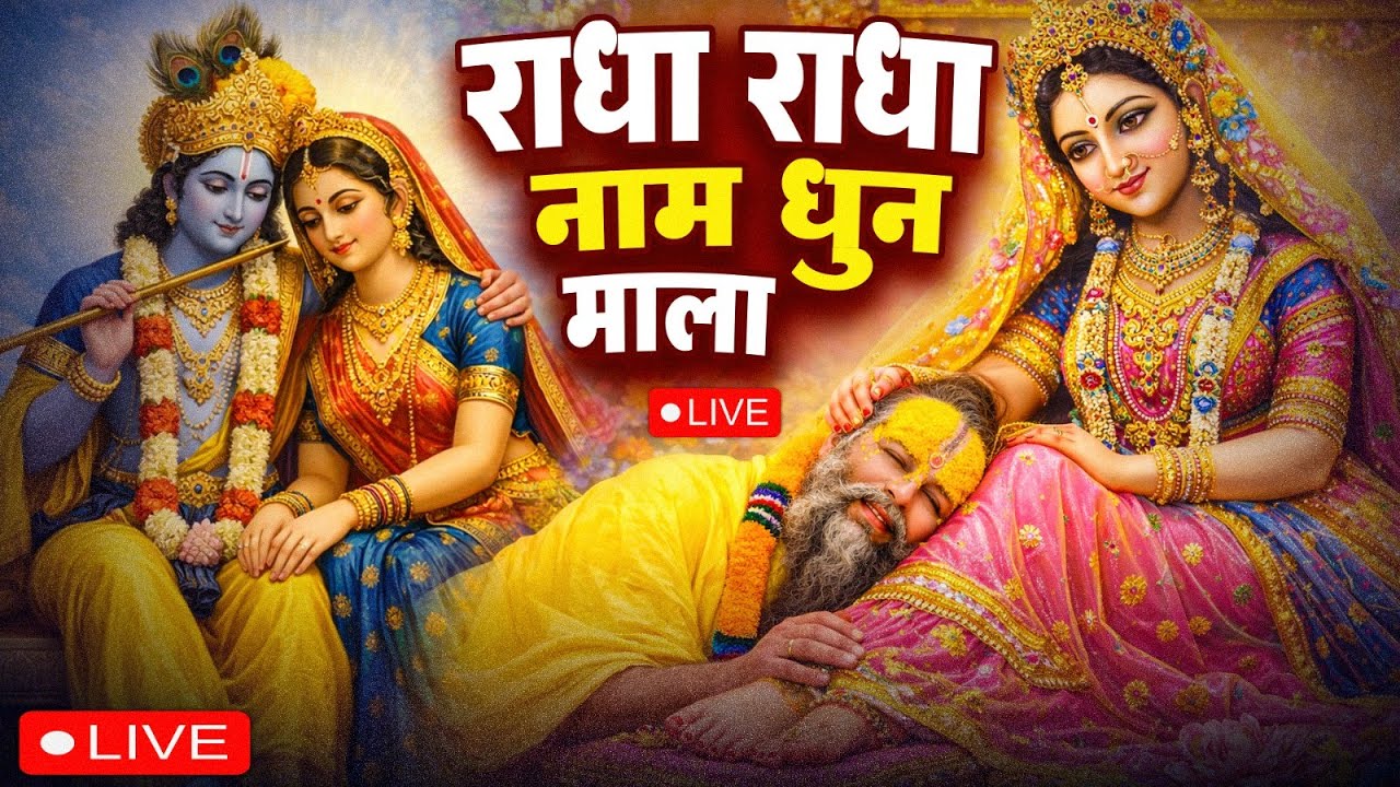 बरसाने से लाइव   राधा नाम धुन !  Radha Naam Dhun | Radha Rani Bhajan | Vrindavan Dham || राधा नाम जप