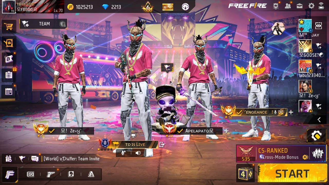 🔴[Live] BR-RANKED WITh YOUTUBERS 5k SUBSCRIBER  💎#freefire #customgameplay #
