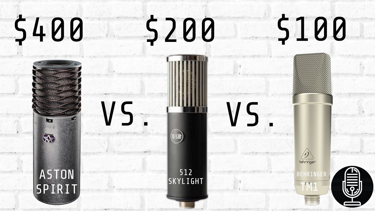 Condenser Microphone Shootout - Aston Spirit / 512 Skylight / Behringer TM1 - $400 vs. $200 vs. $100