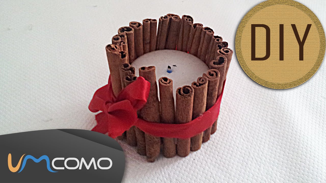 DIY - Decorar Vela com Paus de Canela