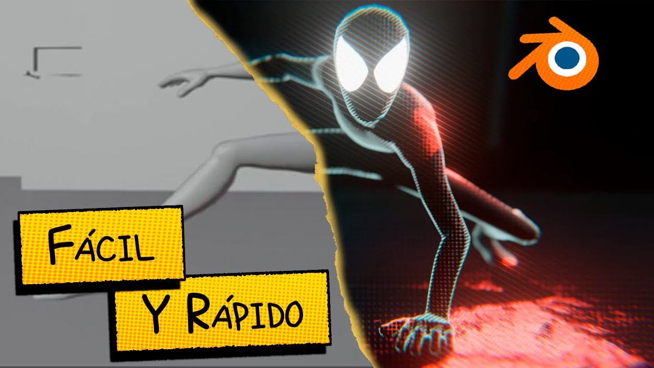 Recrea el estilo de SPIDERVERSE en BLENDER