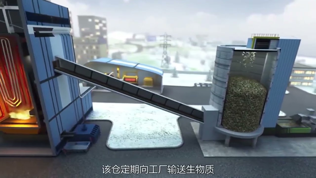 Animation demonstration of biomass cogeneration