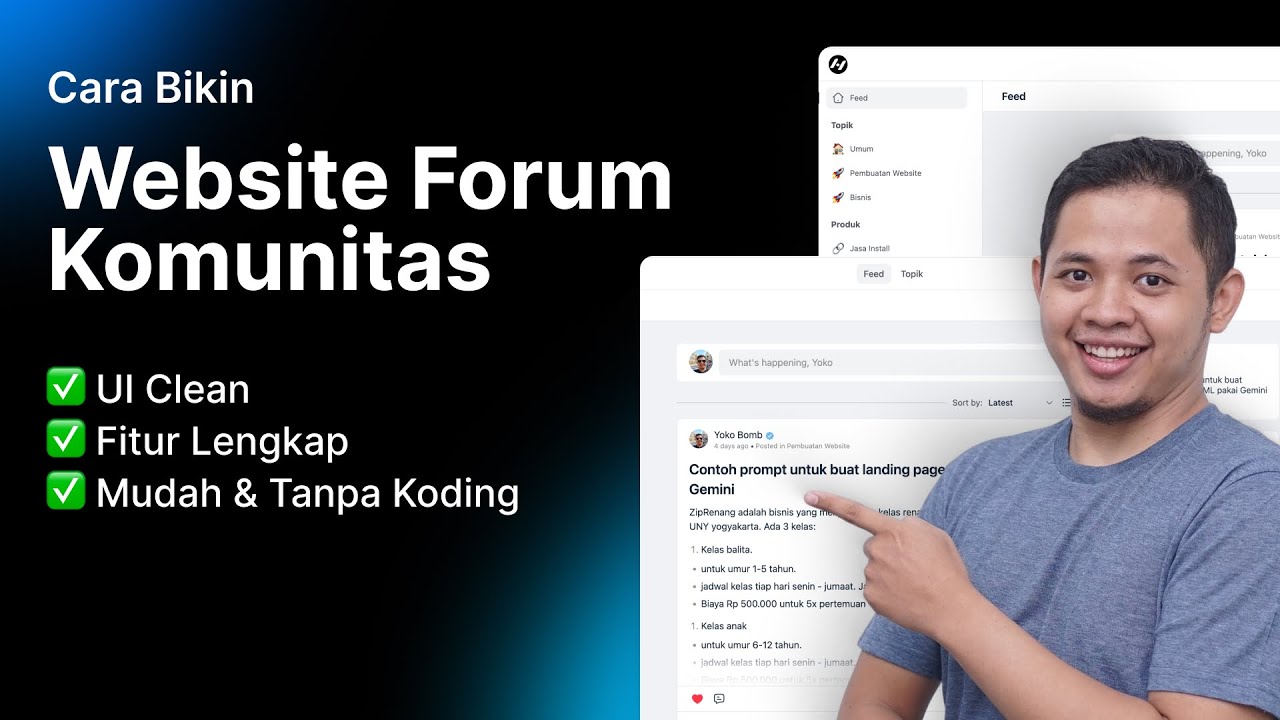 Cara Membuat Website Forum Super Mudah