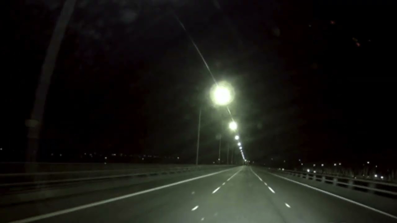 White Noise Night Drive 1 Hour ASMR Video - Background Noise Relaxation Repetitive Noise Sleep Help