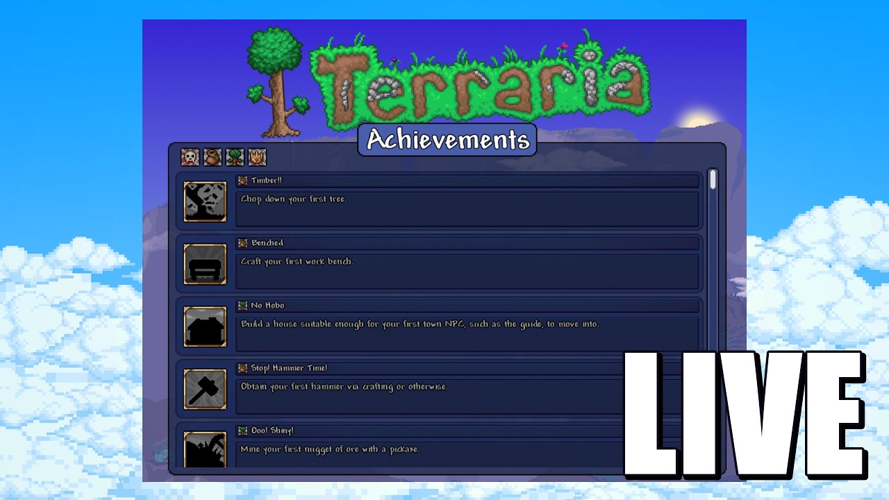 Playing Terraria in Achievement Order