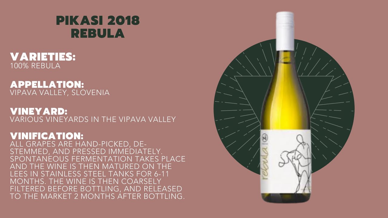 WINECULT Bottle Breakdown - Pikasi 2018 Rebula