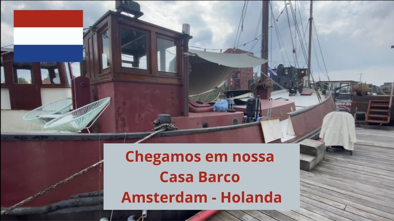 Chegamos em Amsterdam, ficamos em um hotel barco!