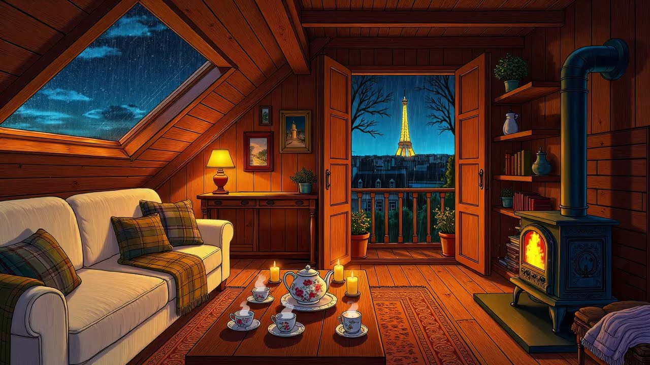 it’s the 1940s and you’re listening to romantic vintage jazz on a cozy rainy night