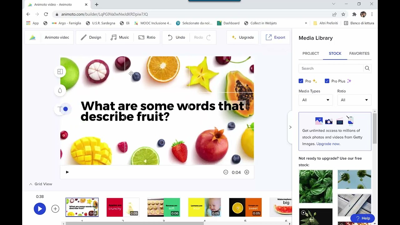 Creare un video con Animoto