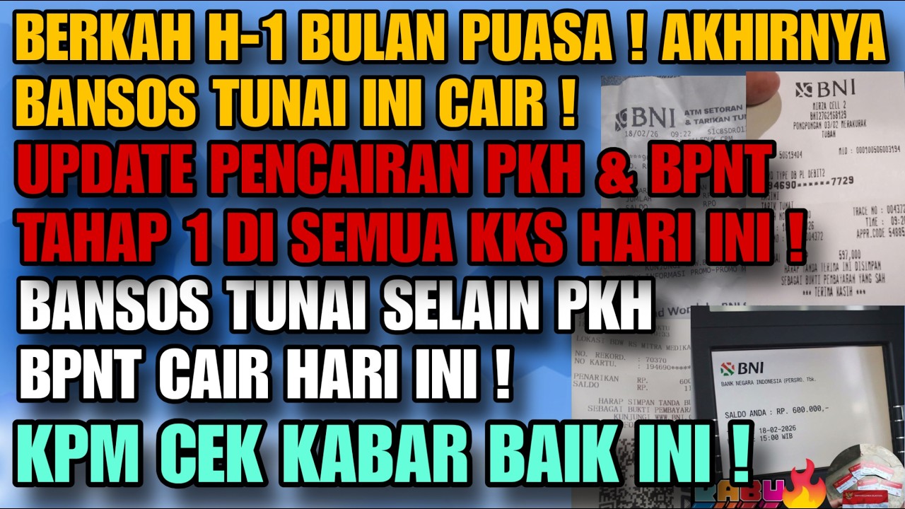 BERKAH H-1 BULAN PUASA ! AKHIRNYA BANSOS TUNAI SELAIN PKH & BPNT CAIR ! UPDATE BANSOS CAIR HARI INI