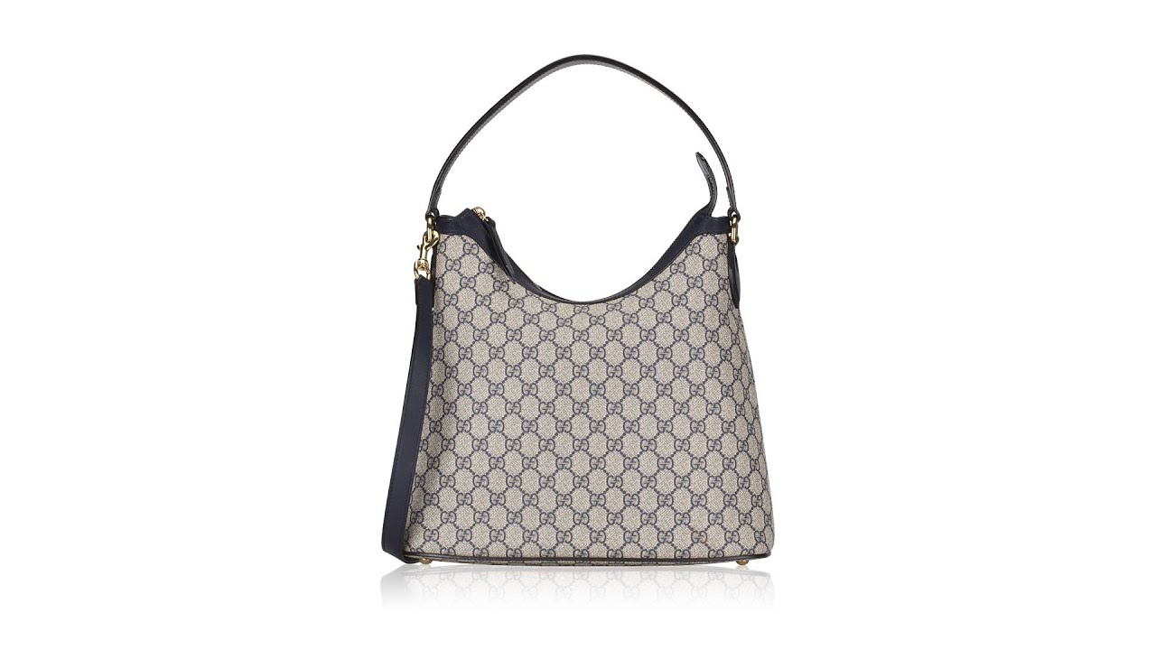 Gucci GG Supreme Linea A Hobo Navy