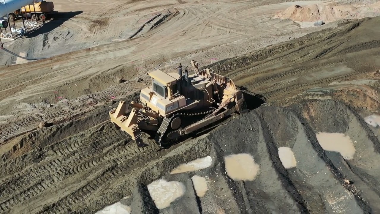 Caterpillar D10T Plowing track dozer