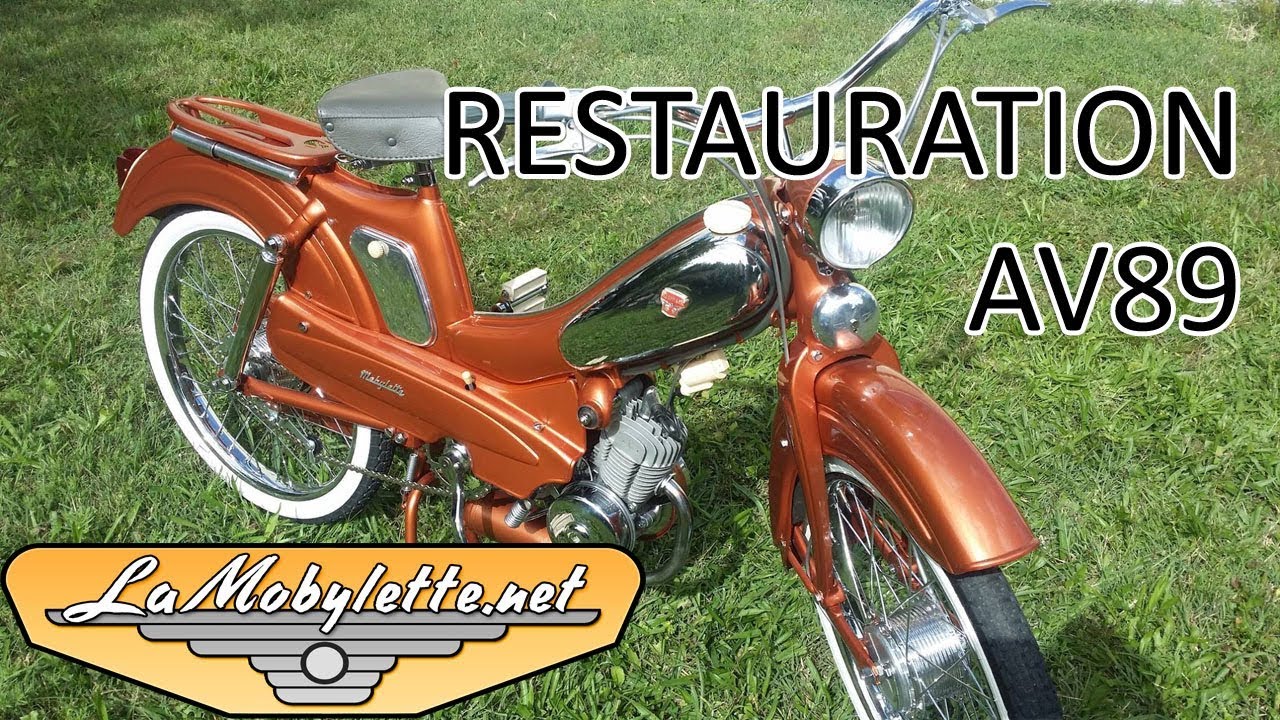 Restauration Mobylette Motobecane AV89 Chaudron avec fourche à balancier