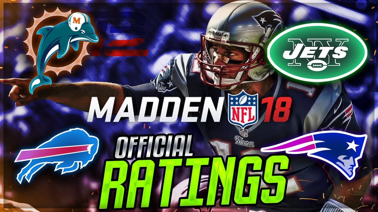 *LEAKED* MADDEN 18 RATINGS FOR AFC EAST - TOP 10 PLAYERS + ROOKIE RATINGS